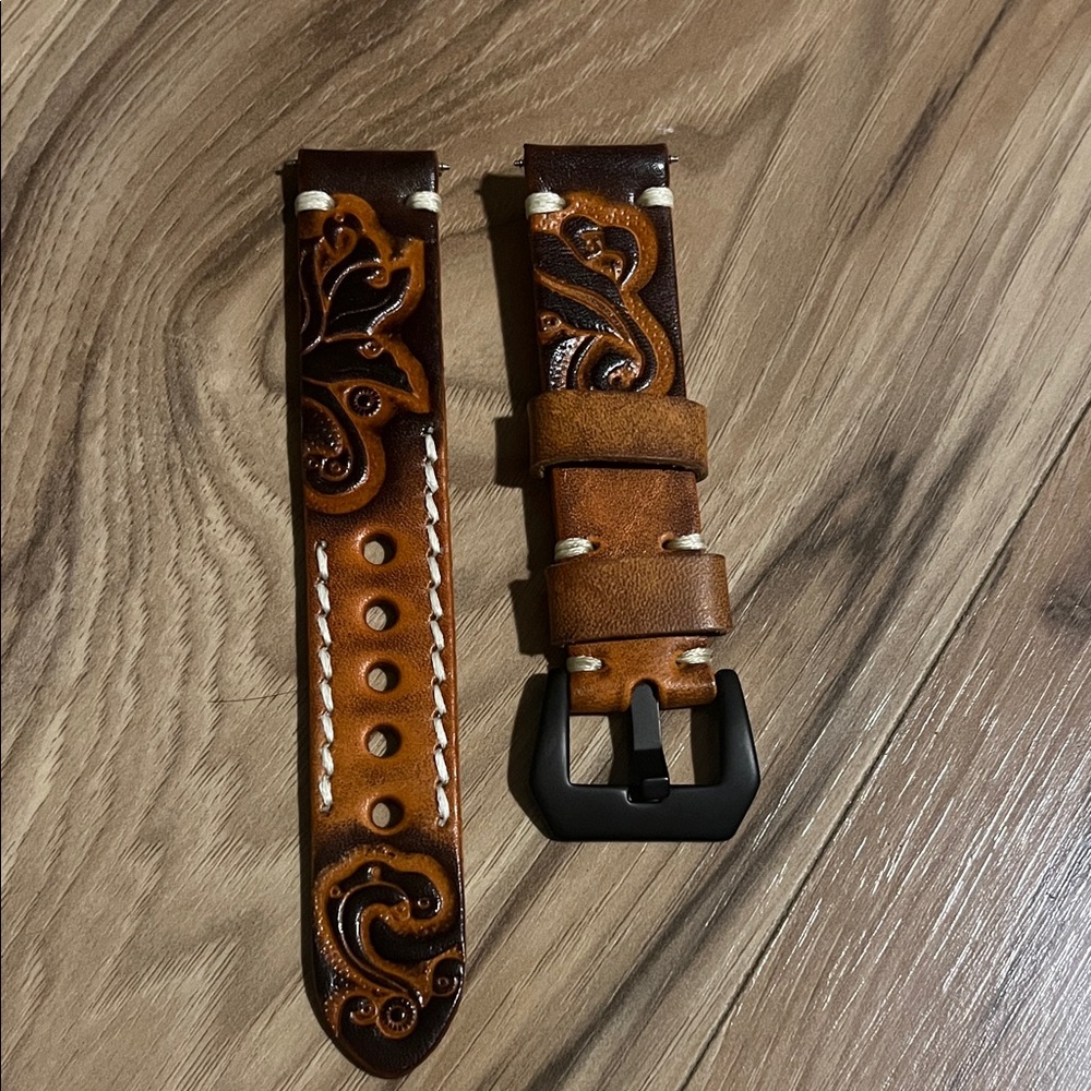 Apple Watch Leather Strap with Black Buckle